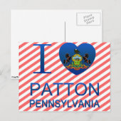 I Liebe Patton, PA Postkarte (Vorne/Hinten)