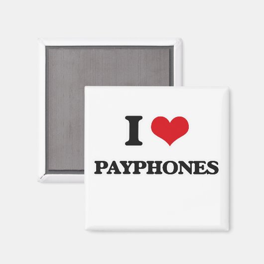 I Liebe Payphones Magnet (Vorderseite/Rückseite)