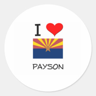 I Liebe PAYSON Arizona Runder Aufkleber