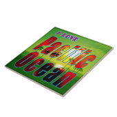 "I LIEBE Pazifischer Ozean" - Tile Fliese (Seite)