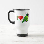 I Liebe pazifisches Parrotlets (Grün) Reisebecher (Links)