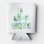 I Liebe Peace Beautiful Art Print Text Design Dosenkühler (Vorderseite)
