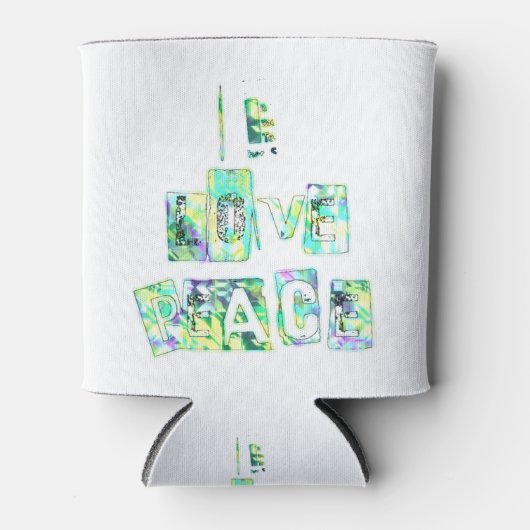 I Liebe Peace Beautiful Art Print Text Design Dosenkühler (Vorderseite)