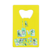 I Liebe Peace Beautiful Art Print Text Design Geldbeutel Flaschenöffner (Vorderseite)