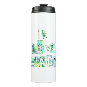 I Liebe Peace Beautiful Art Print Text Design Thermosbecher