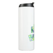 I Liebe Peace Beautiful Art Print Text Design Thermosbecher (Nach links gedreht)