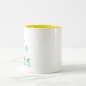 I Liebe Peace Beautiful Art Print Text Design Zweifarbige Tasse (Mittel)