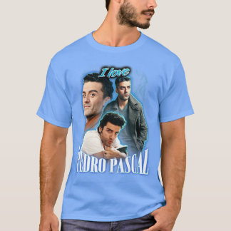 I Liebe Pedro Pascal OsIsaac Flused Fan Collage T-Shirt