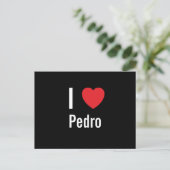 I Liebe Pedro Postkarte (Stehend Vorderseite)