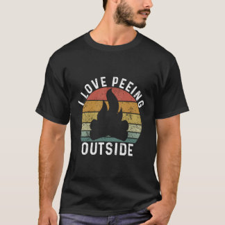 I Liebe Peeing Outdoor Funny Retro Camping Wandern T-Shirt