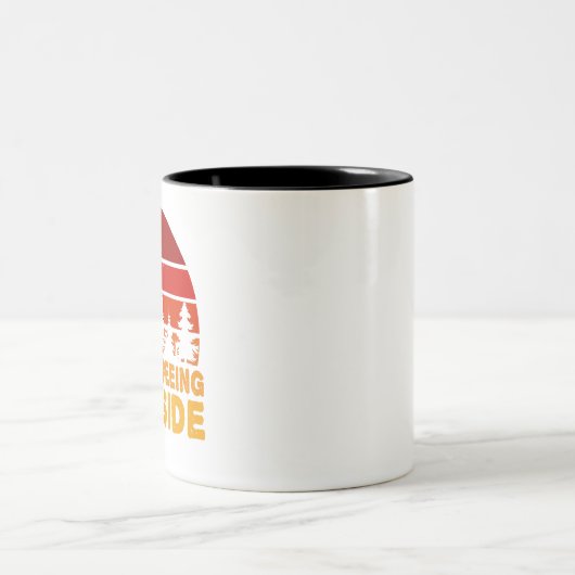 I Liebe Peeing Outdoor Funny Wandern Camping Außen Zweifarbige Tasse (Mittel)