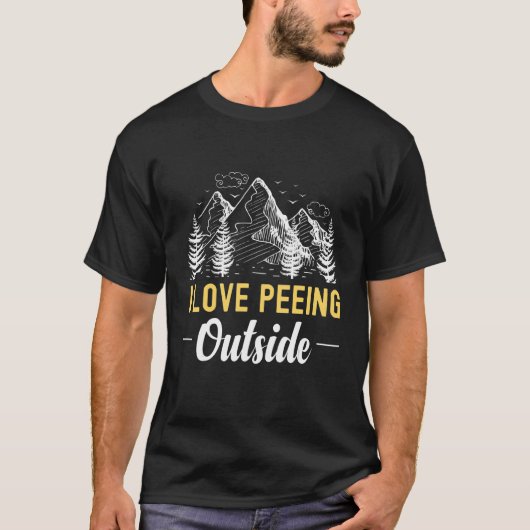 I Liebe Peeing Outdoor Glacier Ice Mountain Road T-Shirt (Vorderseite)