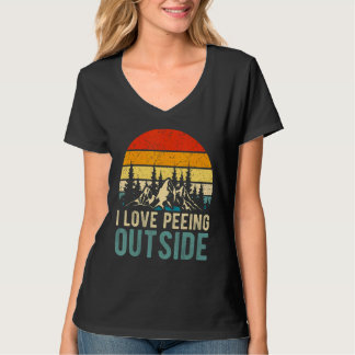 I Liebe Peeing Outdoor Retro Camping Wandern T-Shirt