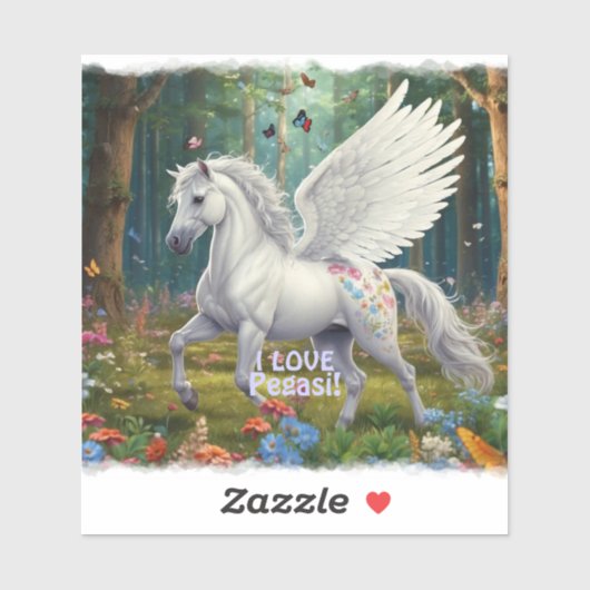 I LIEBE PEGASI Schöne Pegasus Stickers Aufkleber (Blatt)