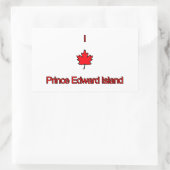 I Liebe PEI Prince Edward Island Rechteckiger Aufkleber (Tasche)