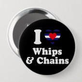 I Liebe-Peitschen und Ketten - Button (Vorne & Hinten)