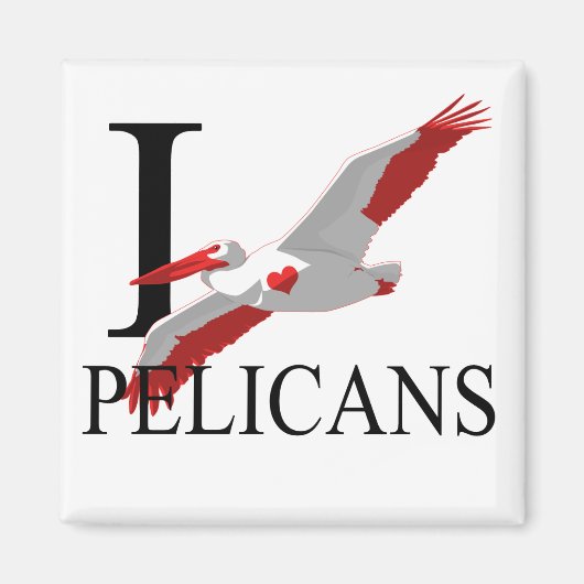I Liebe Pelicans Magnete Magnet (Vorne)