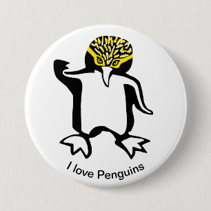 I Liebe PENGUINS - Tierliebhaber - Button