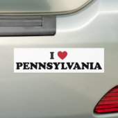 I Liebe Pennsylvania Autoaufkleber (Auf Auto)