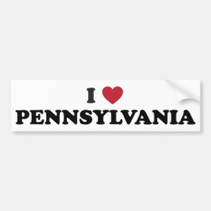 I Liebe Pennsylvania Autoaufkleber