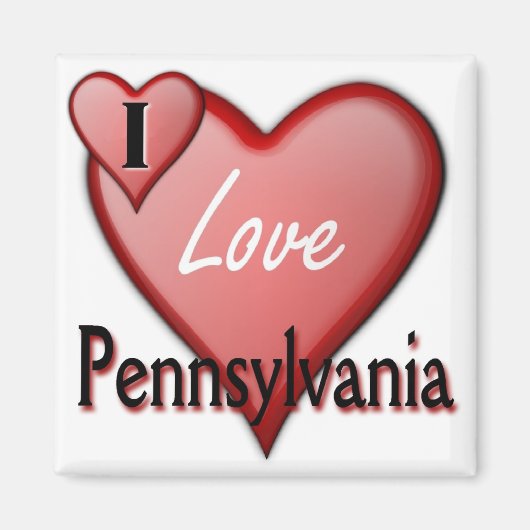 I Liebe Pennsylvania Magnet (Vorne)