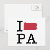 I Liebe Pennsylvania Postkarte (Vorne/Hinten)