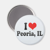 I Liebe Peoria, IL Magnet (Vorderseite/Rückseite)