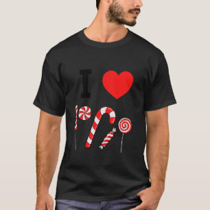 I Liebe Peppermint Candy Cane Weihnachts Peppermin T-Shirt