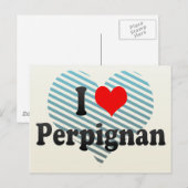 I Liebe Perpignan, Frankreich Postkarte (Vorne/Hinten)