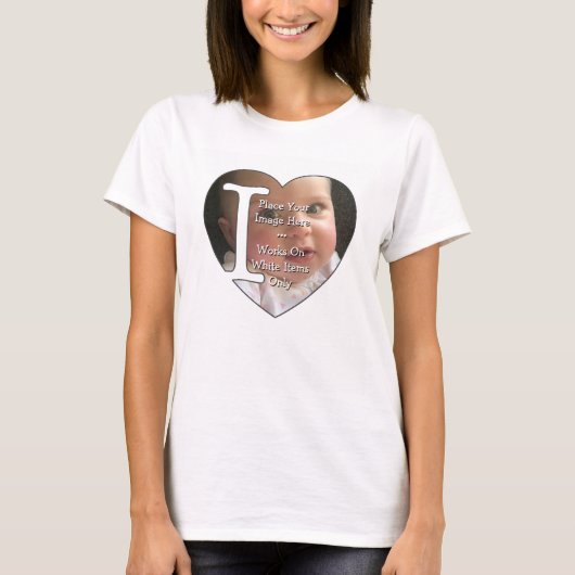 I Liebe Personal Foto Upload - T-Shirt (Vorderseite)