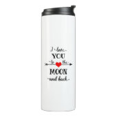 I Liebe personalisiert zum Mond und zurück Thermosbecher (Nach links gedreht)