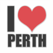 I Liebe Perth Aufkleber (Vorderseite)
