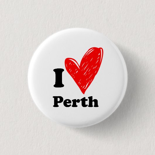 I Liebe Perth Button (Vorderseite)