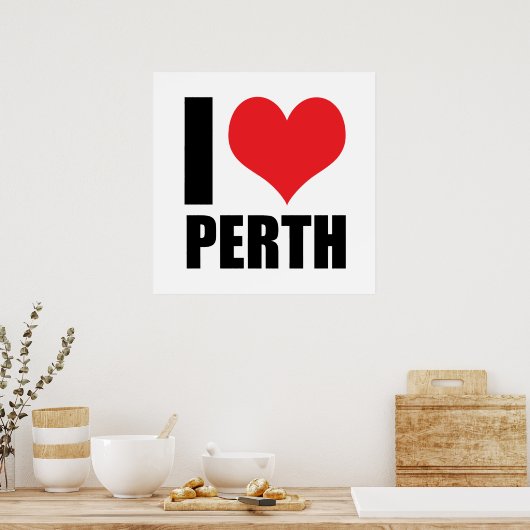 I Liebe Perth Poster (Küche)