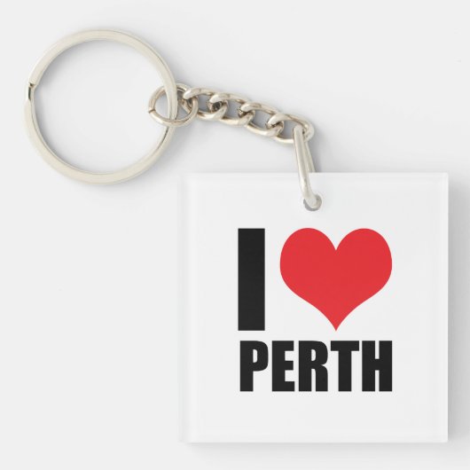 I Liebe Perth Schlüsselanhänger (Vorderseite)
