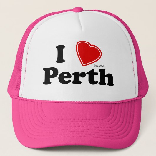 I Liebe Perth Truckerkappe (Vorderseite)