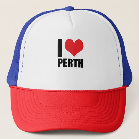 I Liebe Perth Truckerkappe (Vorderseite)