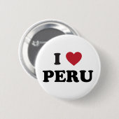I Liebe Peru Button (Vorne & Hinten)