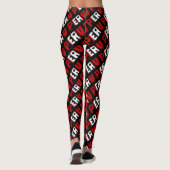 I Liebe Peru Flag Farben Typografie Muster Niedlic Leggings (Rückseite)