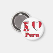 I Liebe Peru Magnet (Vorderseite/Rückseite)