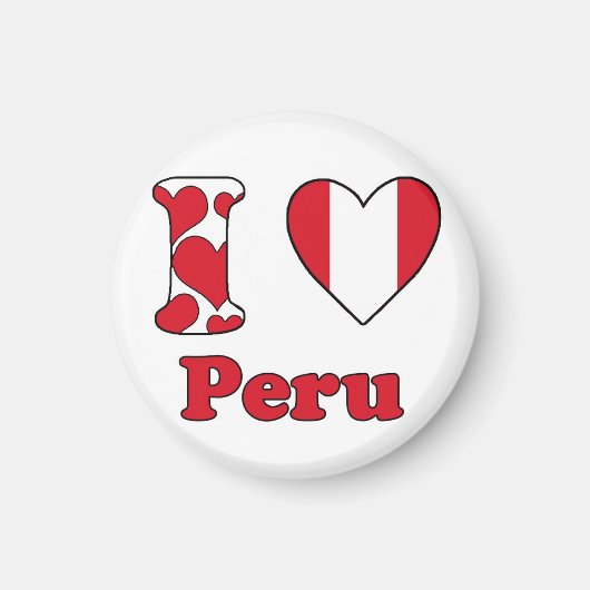I Liebe Peru Magnet (Vorne)