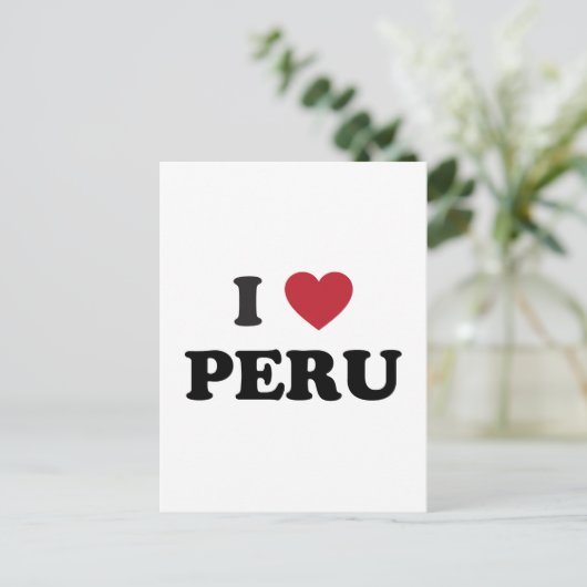 I Liebe Peru Postkarte (Stehend Vorderseite)