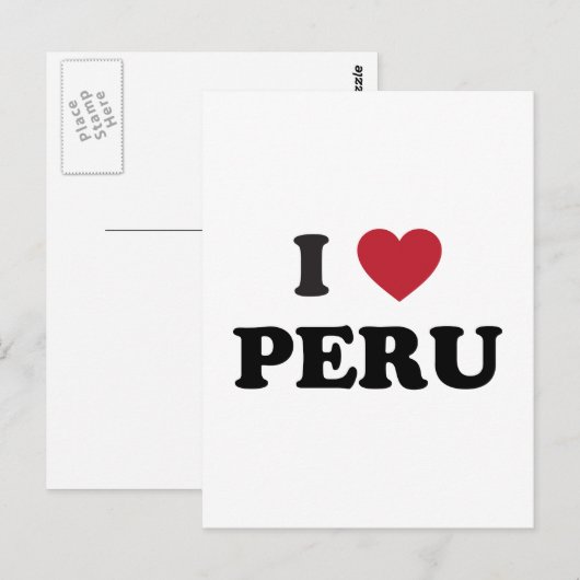 I Liebe Peru Postkarte (Vorne/Hinten)