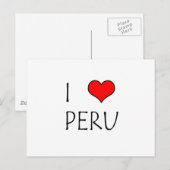 I Liebe Peru Postkarte (Vorne/Hinten)