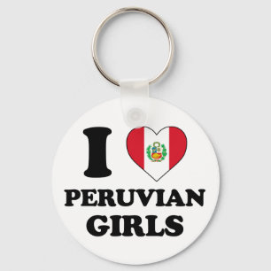 I Liebe Peruanische Mädchen Schlüsselanhänger