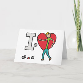 I Liebe Petanque Karte