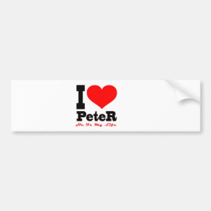 I Liebe Peter. Er ist mein Leben Autoaufkleber