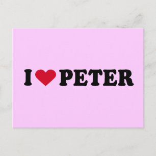 I LIEBE PETER POSTKARTE