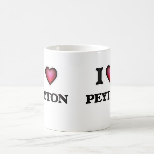 I Liebe Peyton Kaffeetasse (Mittel)