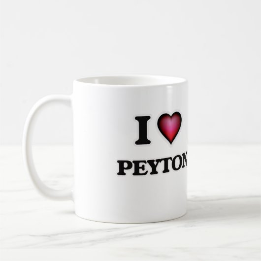 I Liebe Peyton Kaffeetasse (Links)